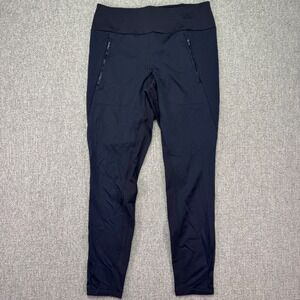 Athleta Peak Hybrid Fleece Tight Quilted Thermal Leggings Medium Pockets